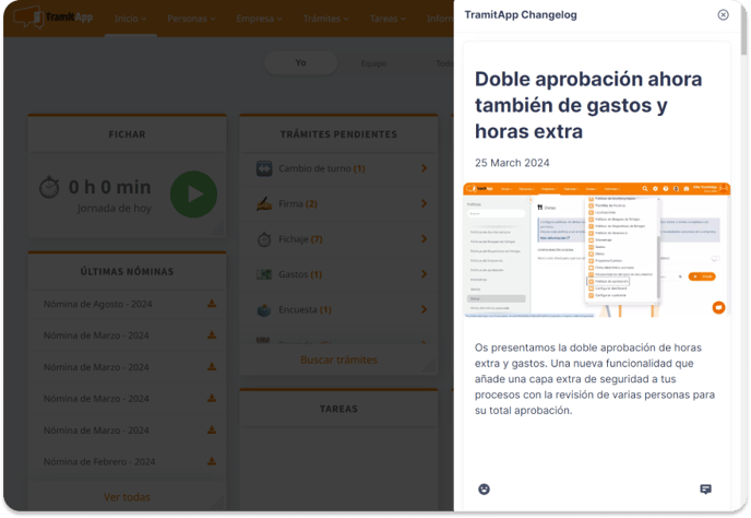 Novedades tramitapp