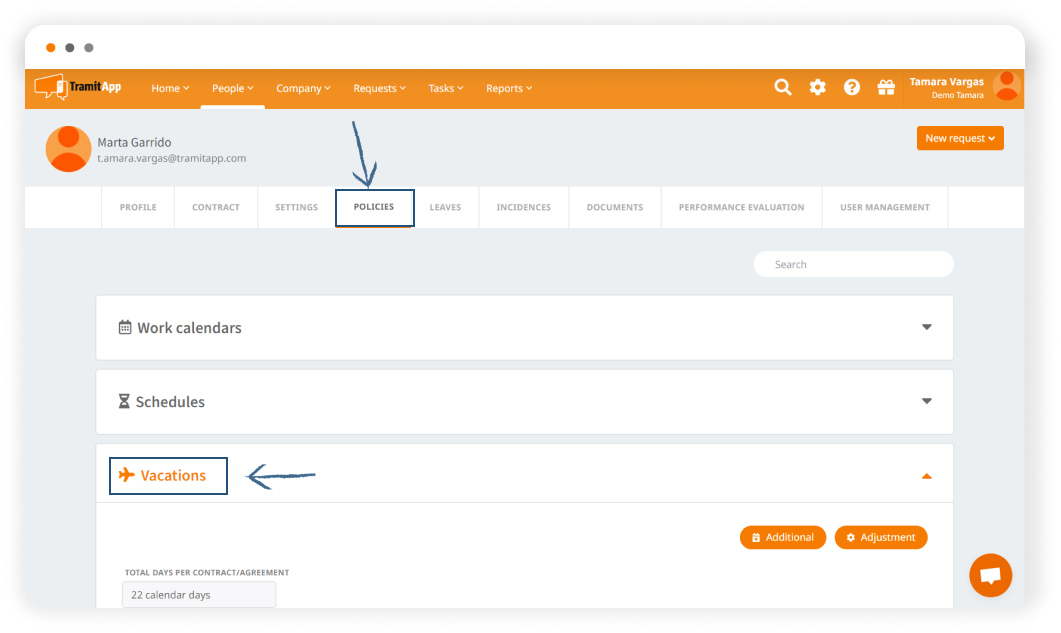 How to set up the Vacation Policy